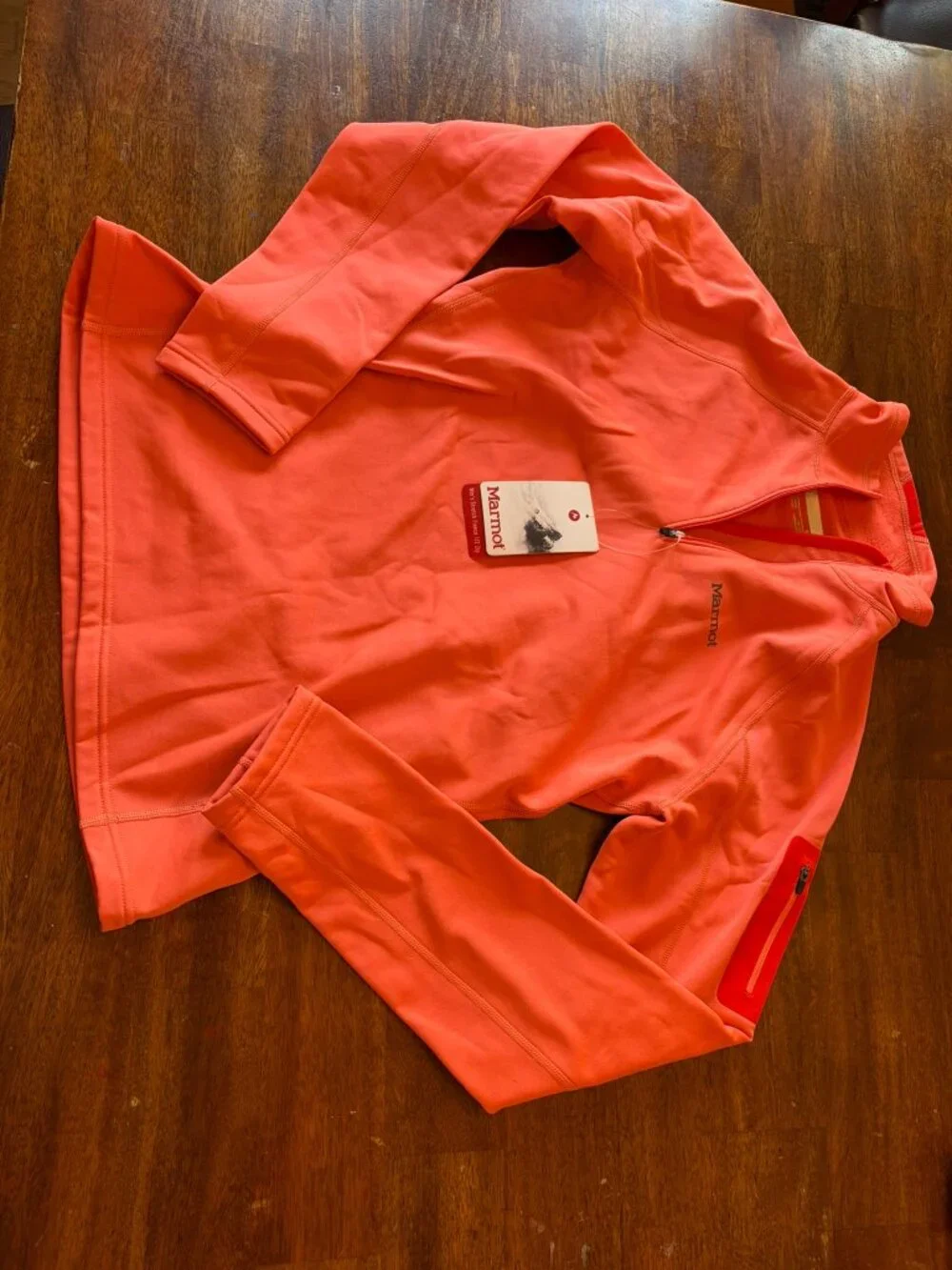 Marmot Women's Stretch Fleece 1/2 Zip Living Coral NWT Size M Pullover $75
